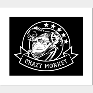 Crazy Monkey Posters and Art